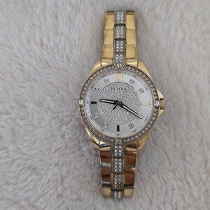 Bulova Women's Diamond Two Tone Watch